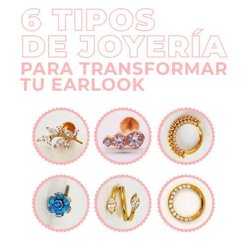 6 tipos de joyas para piercing en la oreja que transforman tu estilo