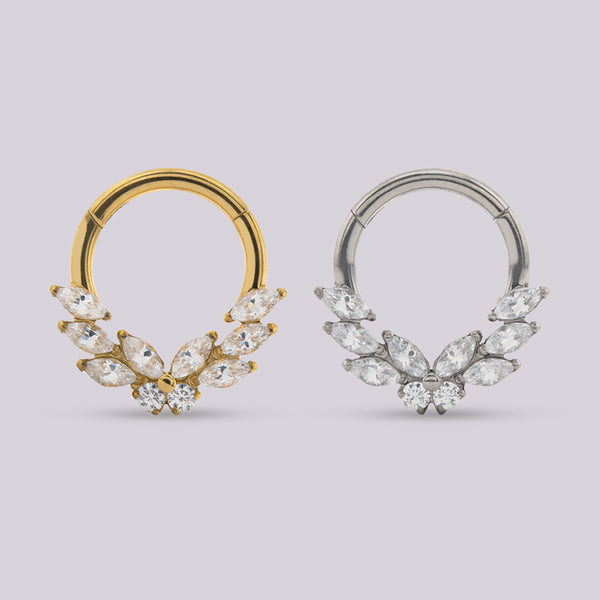 Angel Wing Clicker Hoop - Daith & Septum Piercing