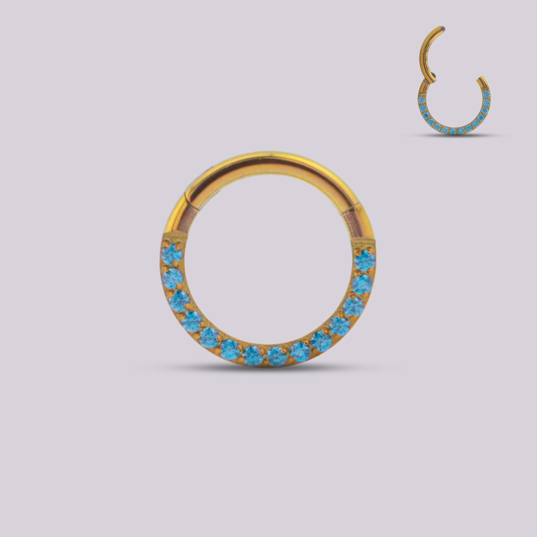 Aro Clicker DANNA en Titanio con Zirconias Frontales