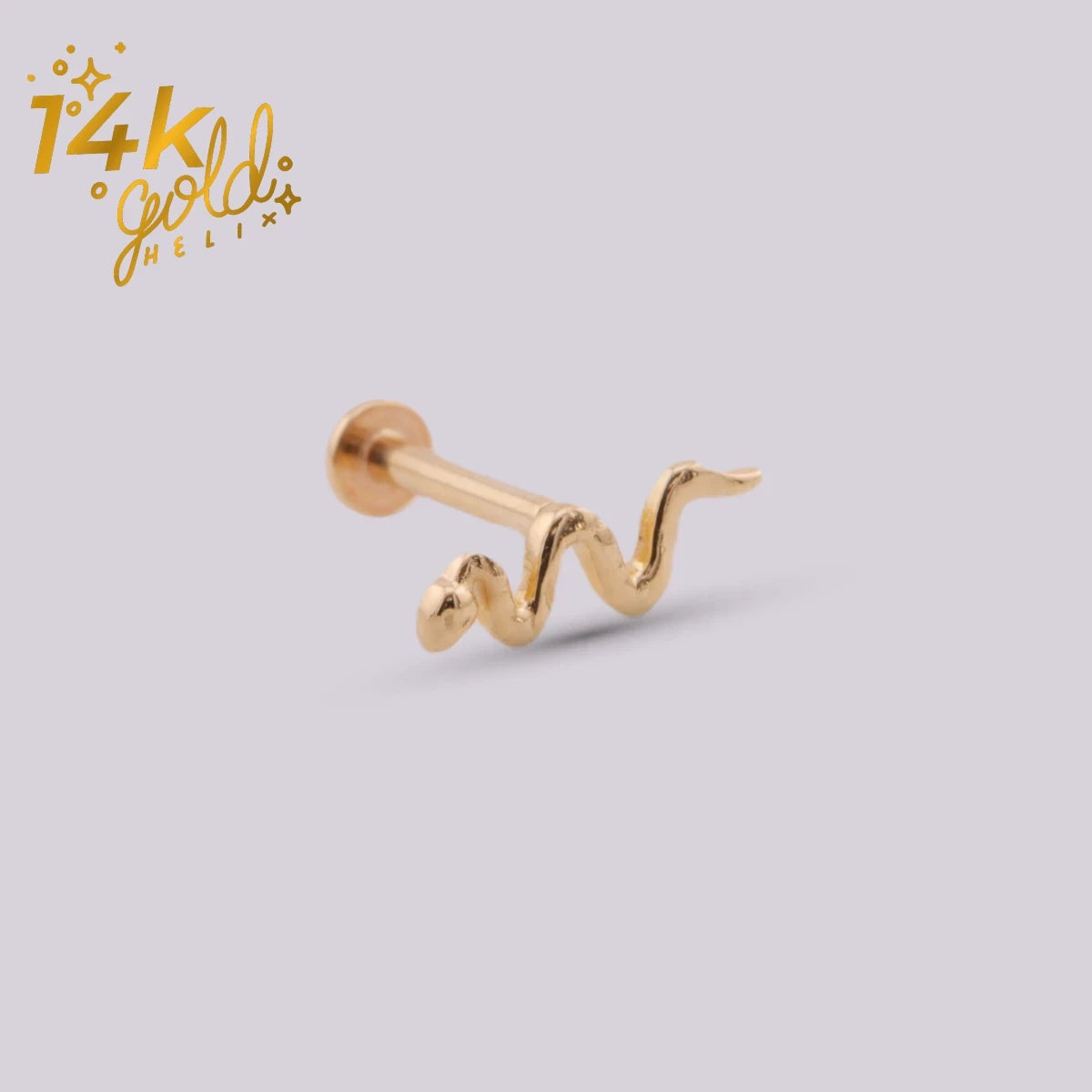 Labret Serpiente Luxury Sily Oro 14K