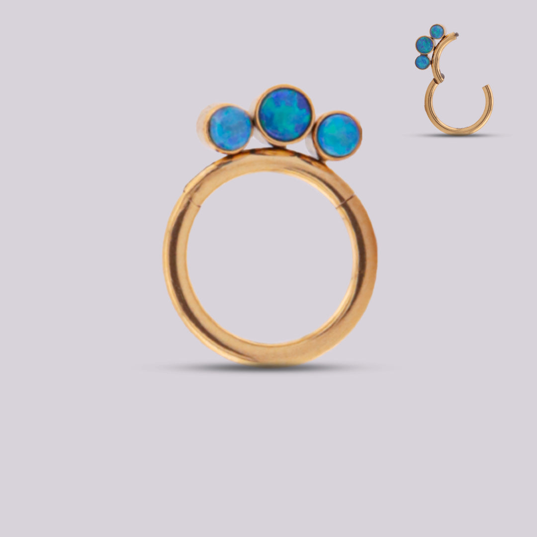 Aro Aster en Titanio con Ópalos