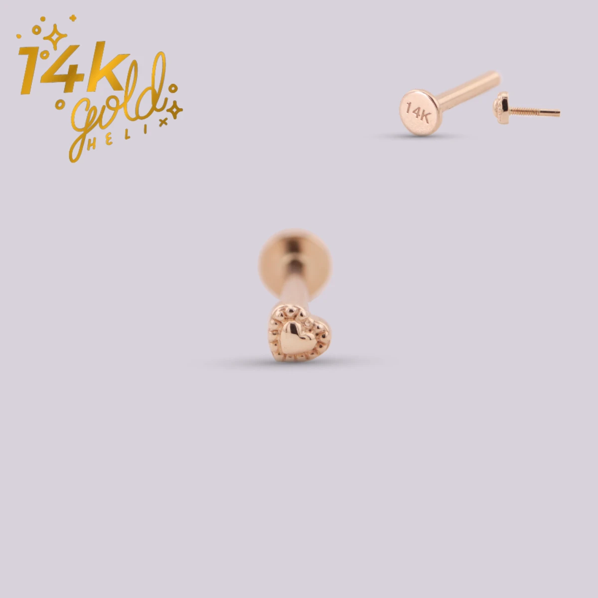 Labret Corazón Luxury Oro 14K
