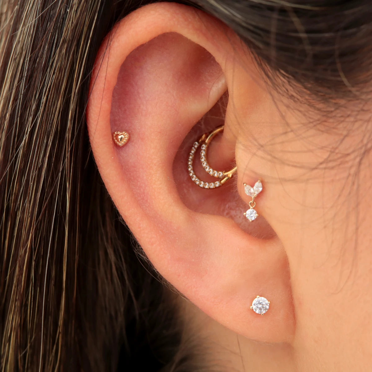 Labret Corazón Luxury Oro 14K