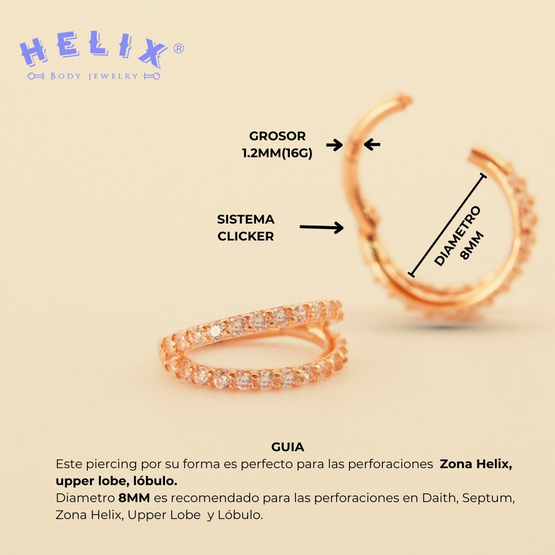 Labret Ágata en Oro 14K – Luxury Ágata