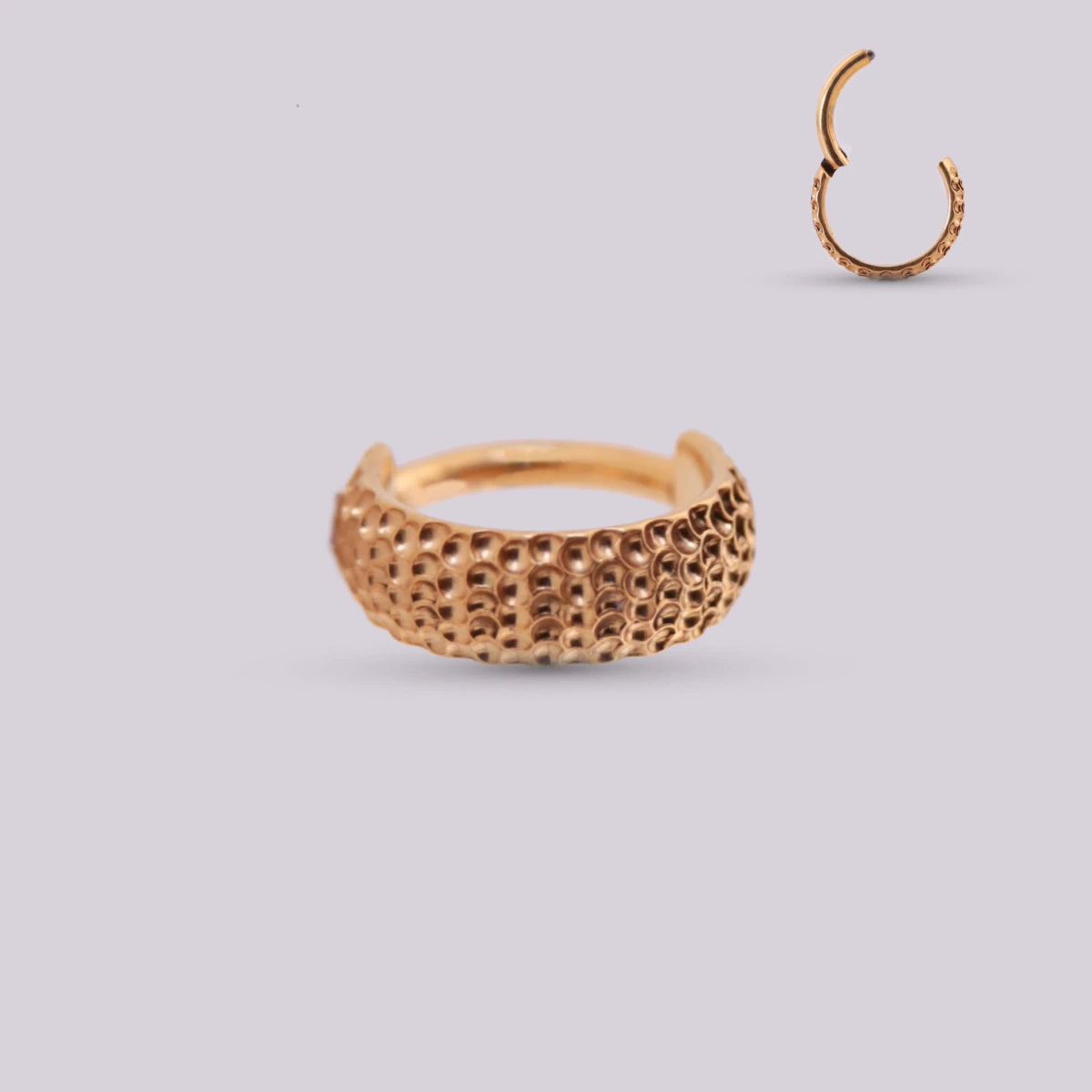 Aro Clicker Iras en Titanio – Plateado y Dorado