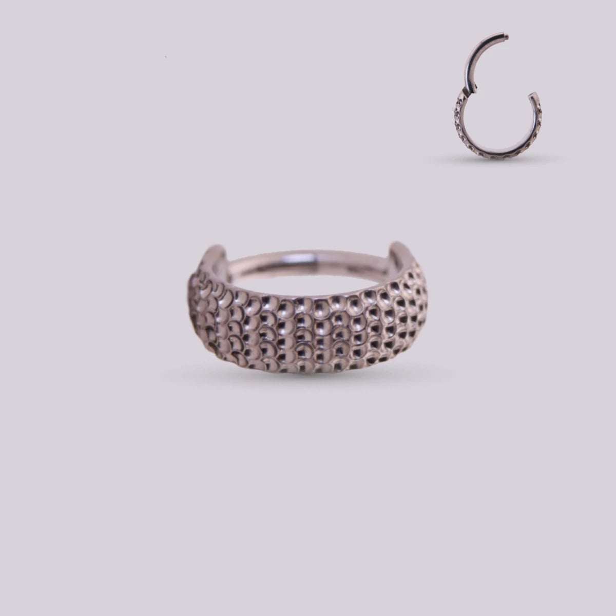 Aro Clicker Iras en Titanio – Plateado y Dorado