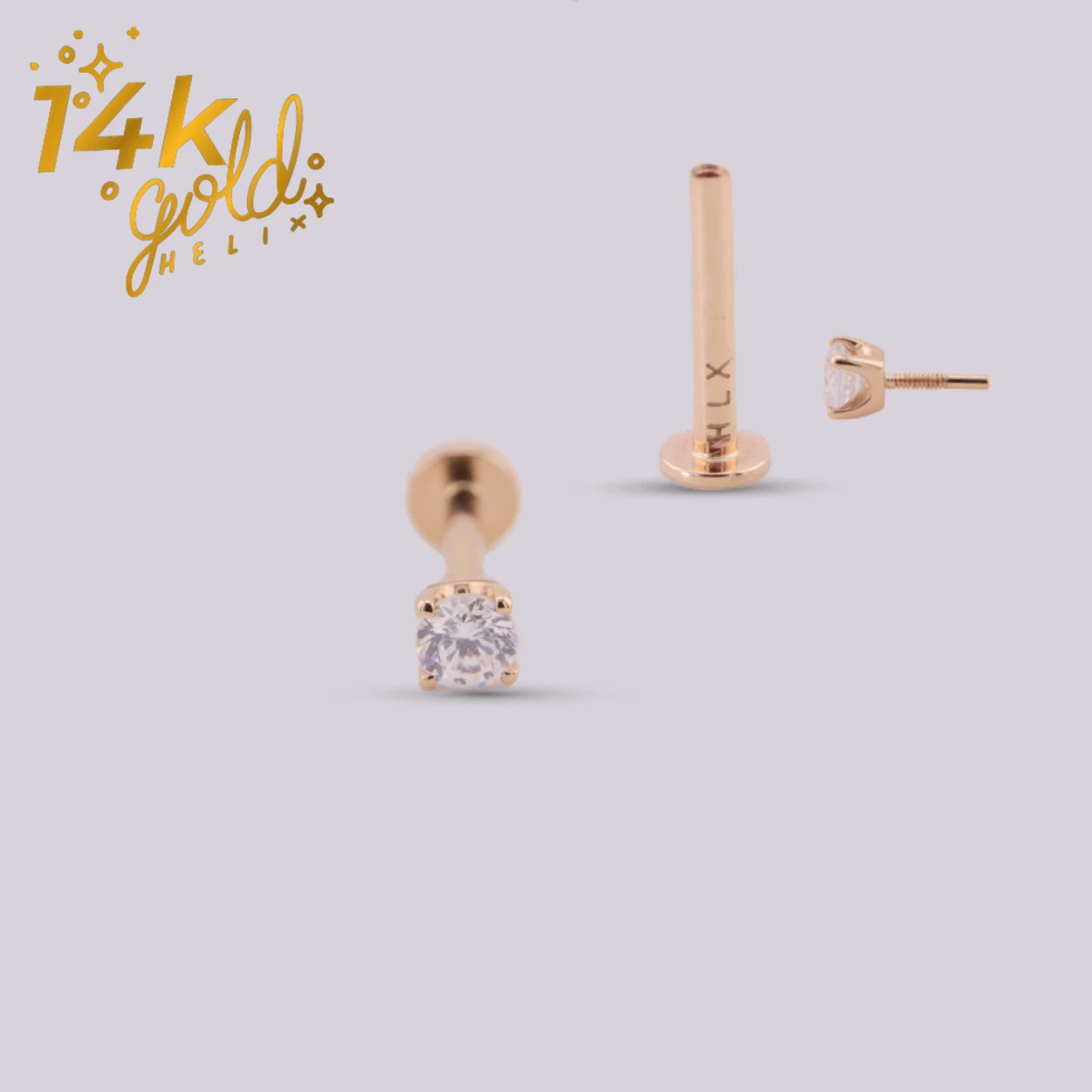 Labret Sparkly Swarovski Oro 14K