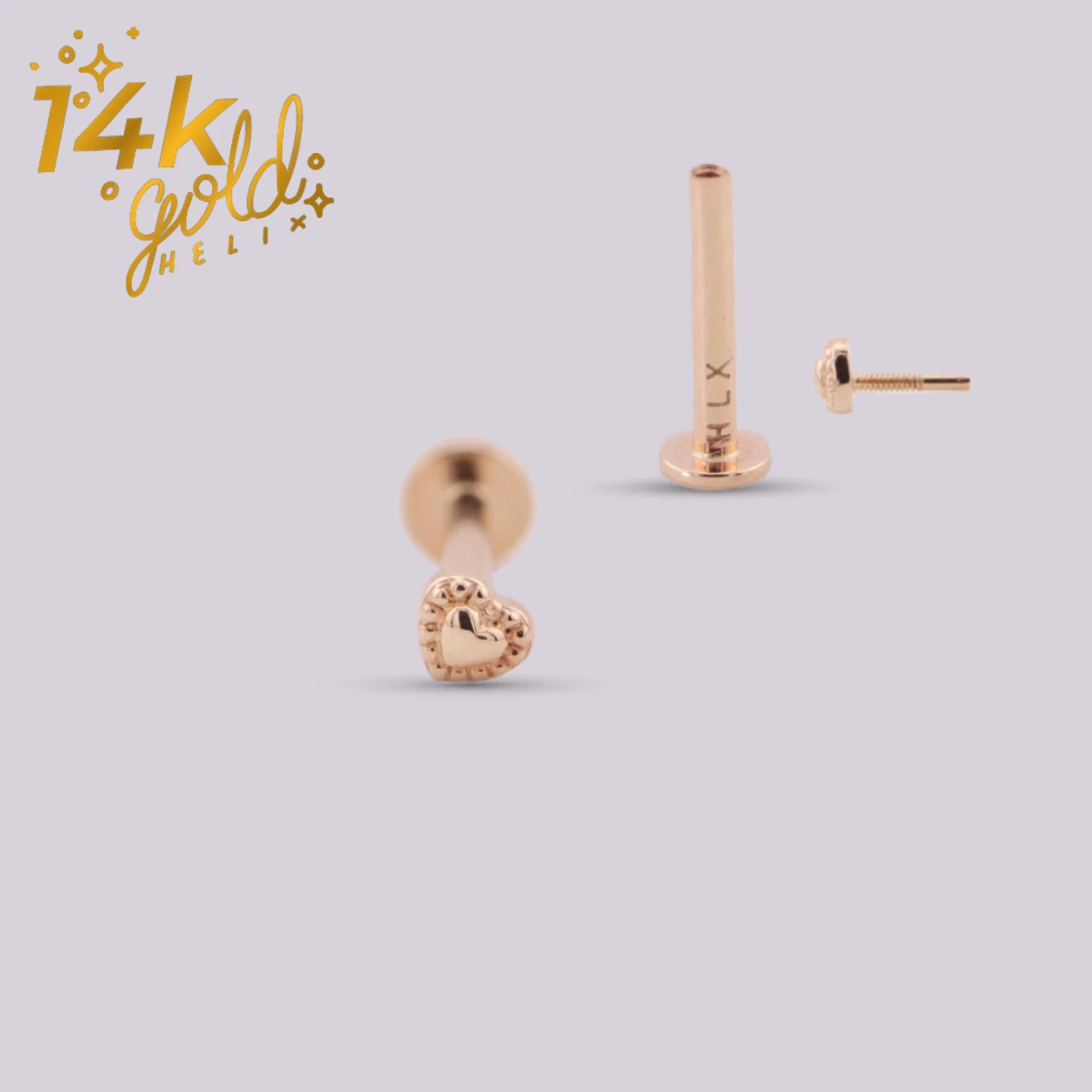 Labret Corazón Luxury Oro 14K