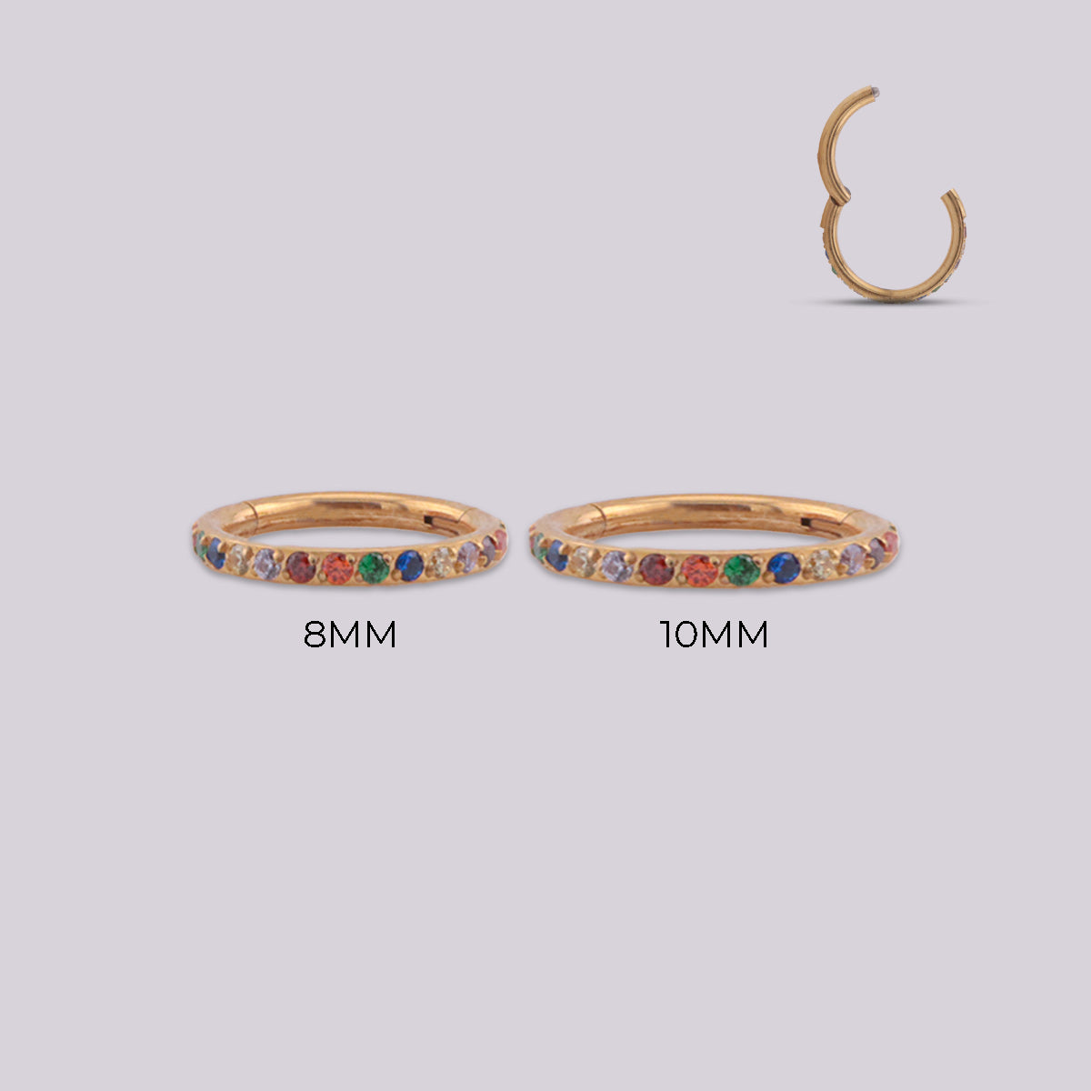 Aro Clicker Orange Multicolor en Titanio