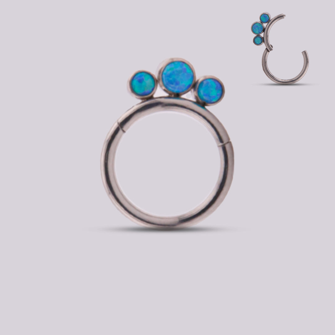 Aro Aster en Titanio con Ópalos