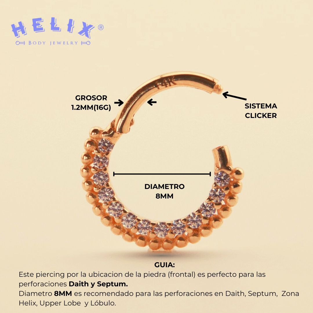 Labret Majestic en Oro 14K