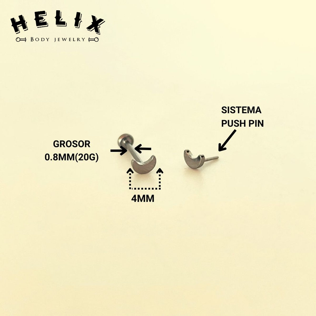 Piercing Nariz Moon en Titanio