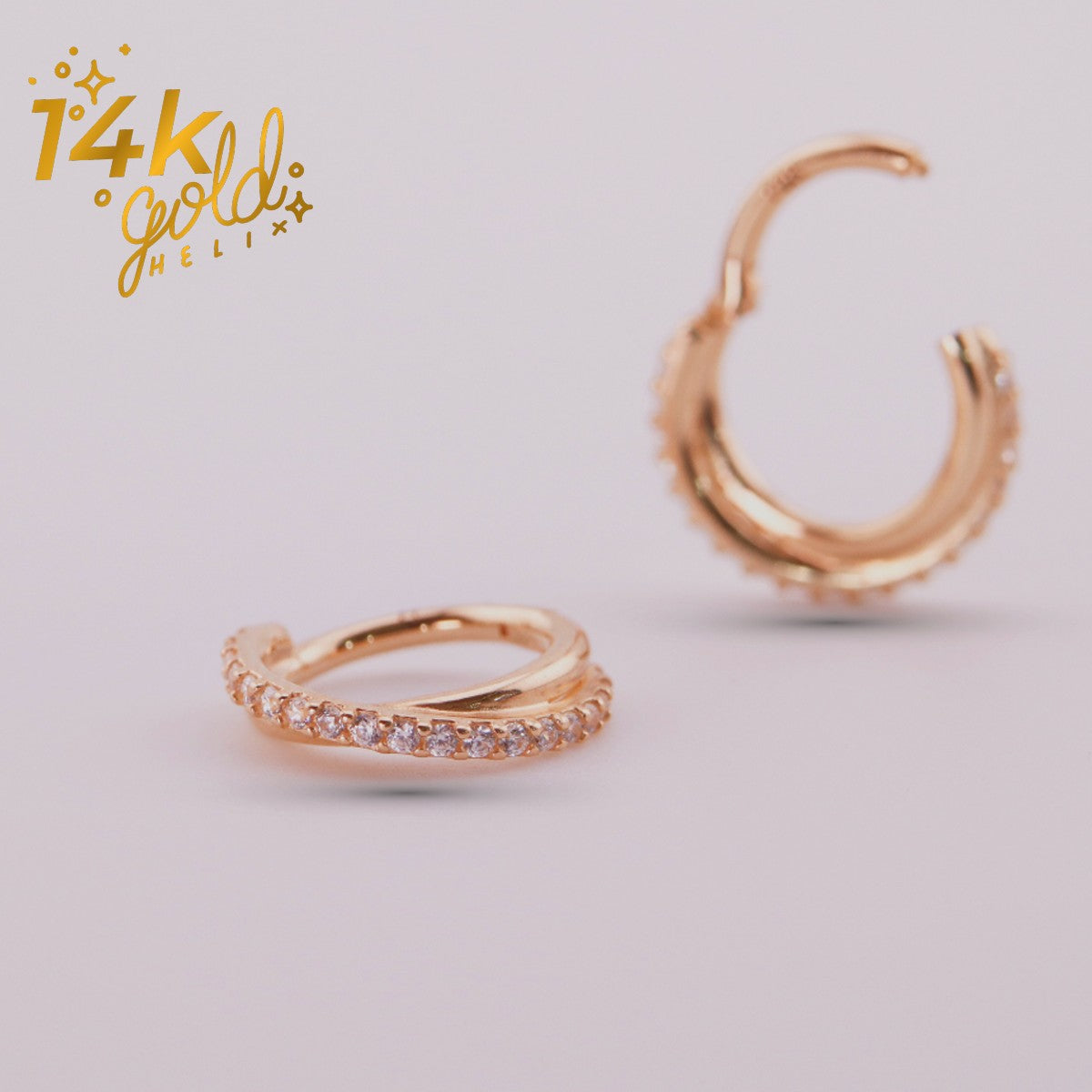 Labret Clicker Amy en Oro 14K