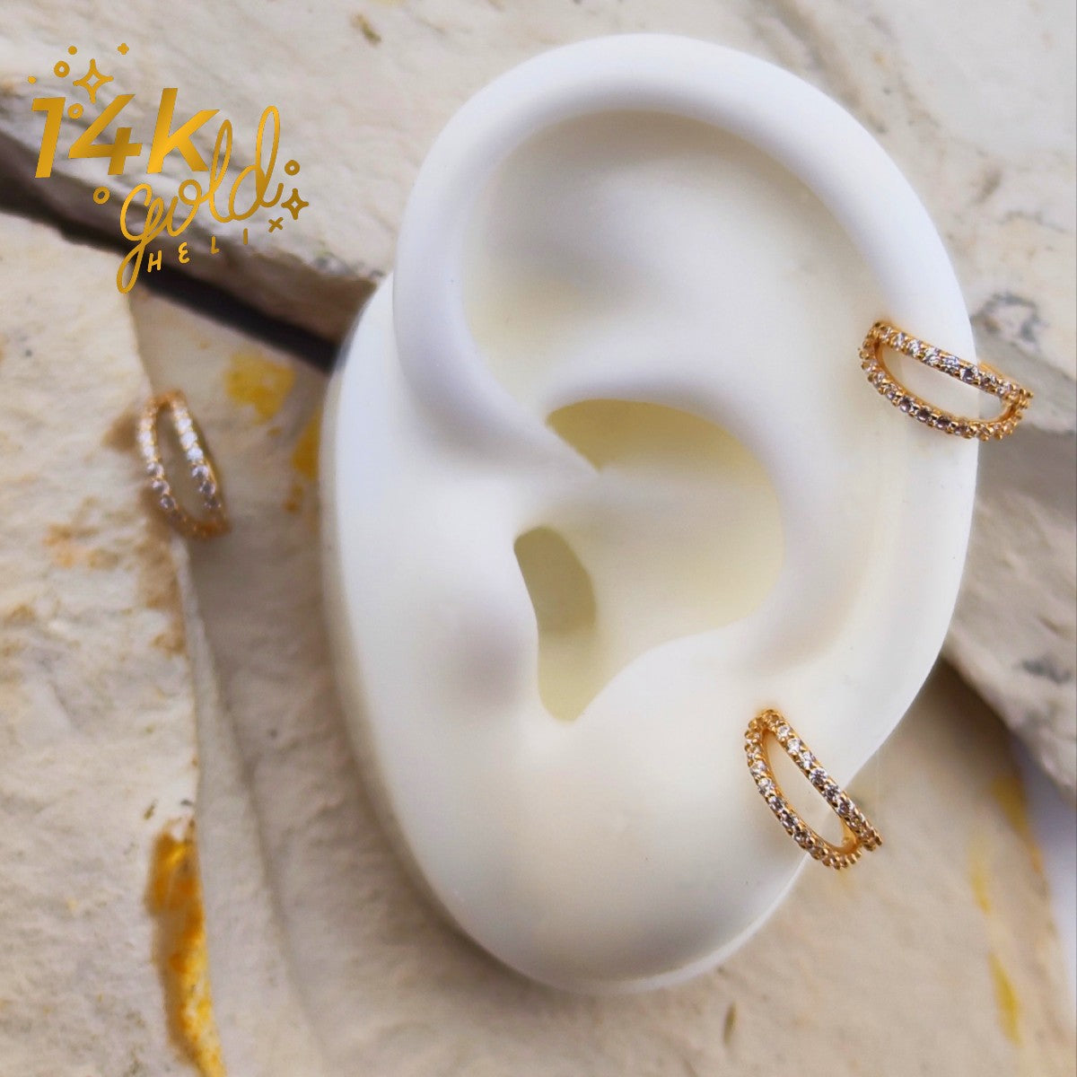 Labret Ágata en Oro 14K – Luxury Ágata