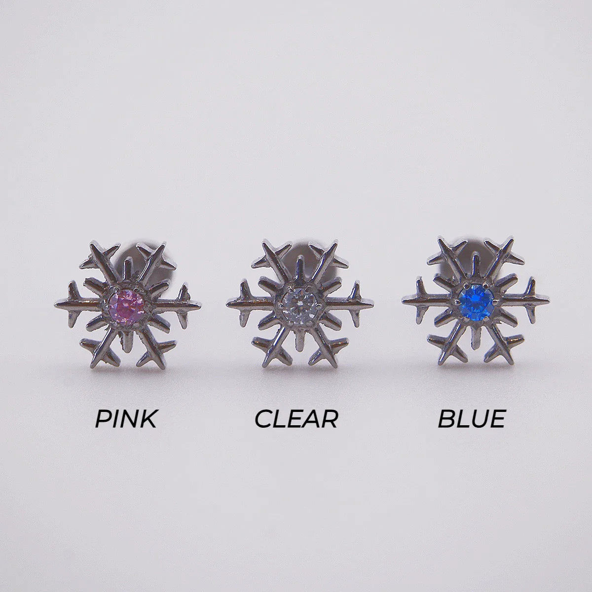 Labret Snow en Titanio con Rosca Interna