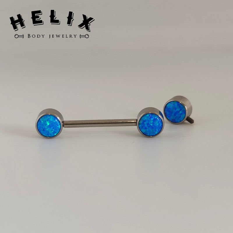 Nipple Venus en Titanio con Ópalos