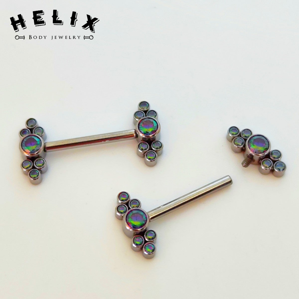 piercing pezón en titanio grado implante