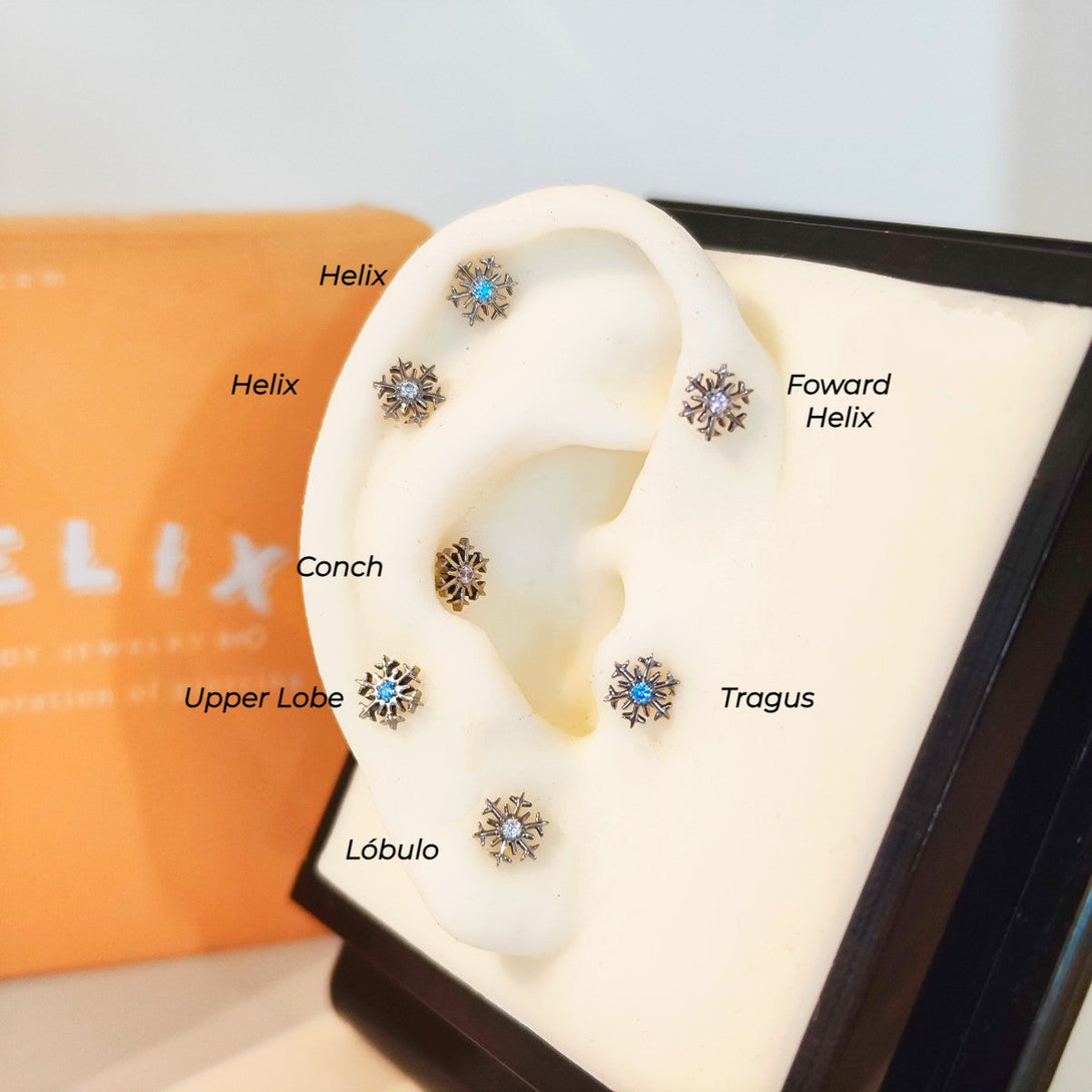 piercing oreja en titanio